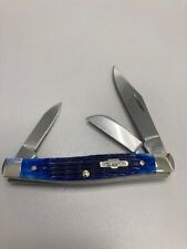Case USA Jigged Bone Medium Stockman Knife, Blue - Unused  picture