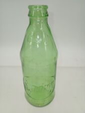 RARE Vintage Stubby Embossed Sun-Drop 10 Oz Green Glass Drink Soda Bottle picture