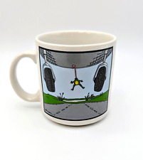 The Far Side By Gary Larson Frog Tongue Stuck On Airplane White Mug 1984 Vintage picture