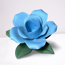 Vintage Enesco Beautiful Blue Rose Porcelain 3