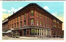 Rockland, ME Maine  THORNDIKE HOTEL & Street View~Cars KNOX CO ca1920's Postcard picture