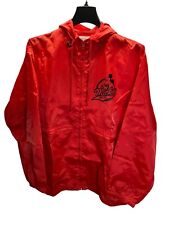 Mickey Mouse Vintage Walt Disney Nylon Hooded Red Jacket Unisex Mens L Womens XL picture