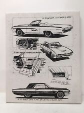 Rare Vtg Advertisement  Dealership Promo Print On Fabric 1964 Ford Thunderbird picture