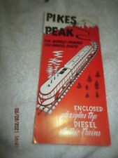 1940s? Pikes Peak Colorado Cog Wheel Route Brochure plexiglass top diesel trains picture