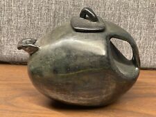 Vintage Handmade Brutalist Black Tea Pot CUTE picture