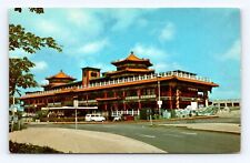 Old Postcard Floating Restaurant Oceania Chinese Art Honolulu Hawaii Steel Ship picture