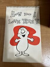 1960s Vintage Hallmark Multi-Page Greeting Card -how do i love thee?Spiral Bound picture