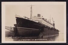 BREMEN NORTH GERMAN LLOYD REAL PHOTO RPPC POSTCARD NGL DRY DOCK  1 ** OFFERS ** picture