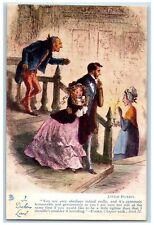 c1910's Dickens Land Little Dorrit Woman Candle Light Oilette Tuck's Postcard picture