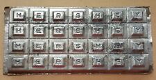 antique EARLY HERSHEY TIN CHOCOLATE CANDY BAR MOLD separable alphabet mould picture