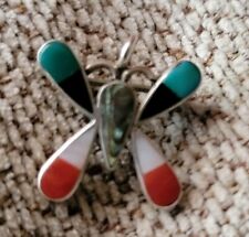 BUTTERFLY  Pendant or  Small Broach  ZUNI  925 picture