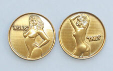 2-COINS, NEW Female Heads or Tails Flip Challenge Coin picture