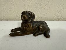 Vintage Antique Bronze Seated Dog Figurine w/ Movable Head picture
