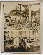 1918 press photo -dead babies- FIRE aftermath @ GREY NUNS OF MONTREAL HOSPITAL picture