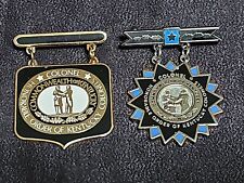 2 Honorable Order of Kentucky Colonels Pins Medals 2010 2011 HOKC 1.75