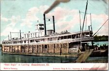 Postcard Steamer Bald Eagle at Landing in Beardstown, Illinois picture