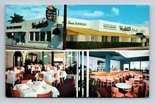 Multiview Hudgins Sea Food Restaurant West Palm Beach Florida Postcard picture