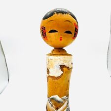 Japanese Wooden Girl Kokeshi Doll Vintage Figurine Traditional Craft Toy  1960 picture