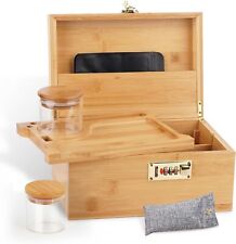 Large Bamboo Box with Combination Lock Decorative box for Home Great Father picture