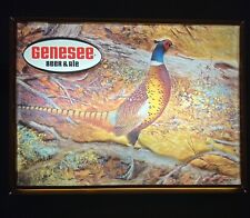 Vintage GENESEE Beer Shadow Box Bar Light Sign With Pheasant, Game bird Hunting picture