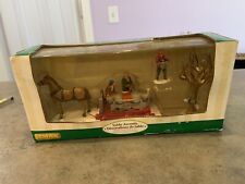 Lemax Maple Sled Tree Pails Horse 2000 Retired Table Accent Vintage W/Box picture