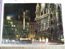 Postcard St. Mary's Column and Town Hall Munich Germany picture