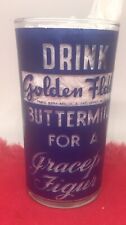 Rare 1930/40’s Advertising 8 Oz. Glass Golden Flake Buttermilk Graceful Figure picture
