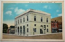 Marble Savings Bank Tailor Shop Rutland Vermont Postcard c1920s picture