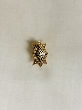 Vintage Delta Psi Gold Sorority Pin- Enamel With Seed Pearls picture
