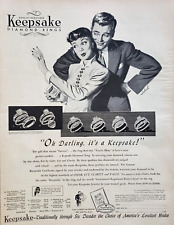 1949 Keepsake Diamond Rings Ohh Darling Vintage Print Ad picture