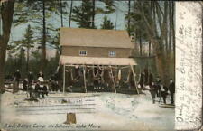 1905 Camp on Schoodic Lake,ME Leighton Hancock County Maine Postcard 1c stamp picture