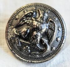 Vintage U.S. Navy Silver Celluloid Eagle Button W.B.Co. Eagle Military Collect picture