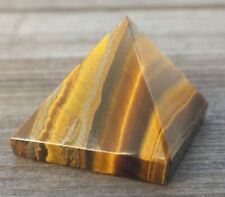 NATURAL TIGER EYE SMALL GEMSTONE PYRAMID 20-22mm picture