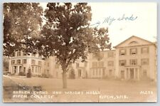 Ripon Wisconsin~Ripon College~Shaler Evans & Wright Halls~My Abode~1946 RPPC picture