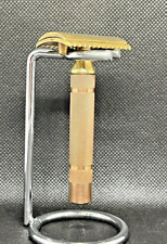 1930s Gillette NEW Short Comb Bar Handle Gold/Brass  - Vintage Safety Razor picture