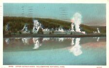 Vintage Postcard 1934 View of Upper Geyser Basin Yellowstone National Park picture