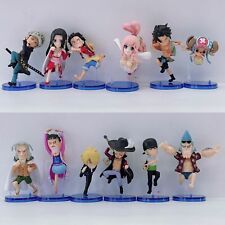 12Pcs/Set Anime One Piece Run Luffy FRANKY Sanji Cute Mini PVC Figure NO BOX picture