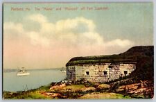 Portland, Maine ME - The Maine & Missouri Off Fort Scammel - Vintage Postcard picture