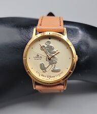 Vintage Lorus Seiko Mickey Mouse Gold Unisex Quartz Watch 7