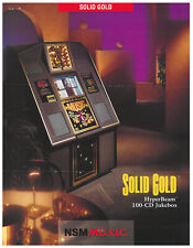 Solid Gold NSM Jukebox Arcade Flyer / Brochure / Ad picture