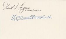 General William Westmoreland & Harold Fitz- Signed Notecard (MOH Recipient) picture