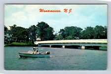 Wanamassa NJ-New Jersey, Bridge across Deal Lake, Antique Vintage Postcard picture
