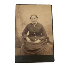 Antique 1880s Sepia Photograph CDV Older Woman Leo Weingarten Cincinnati Ohio picture