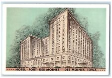 c1930's Hotel Fort Des Moines Building Des Moines Iowa IA Vintage Postcard picture