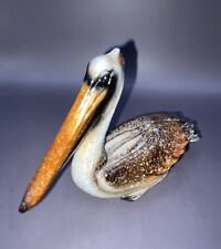 Nautical Stone Sitting Pelican Bird Figurine picture