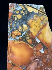 MALIGANO JASPER SLAB - UNPOLISHED Orange Red Black Lapidary Rough Rock Mineral picture
