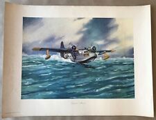 Grumman print Albatross Amphibious Aircraft Plane by Artist Wayne L. Davis 1949 picture