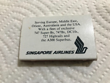 Vintage Girlie Matchbook Singapore Airlines Matchbox 1-H picture
