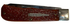 Pocketknife Winchester 29103 1993 Jumbo Trapper Burnt Orange Jig Bone KP-1117 picture