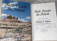 SIGNED Faith Precedes the Miracle Book Spencer W. Kimball HC Utah LDS Mormon picture
